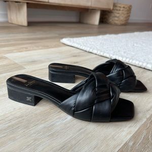 Sam Edelman Dawson braided black slide sandal size 9